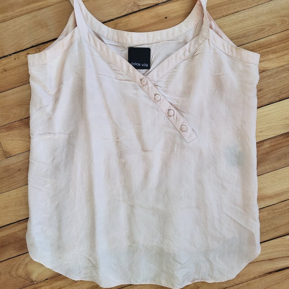 Dolce Vita Pink Silk Tank Top